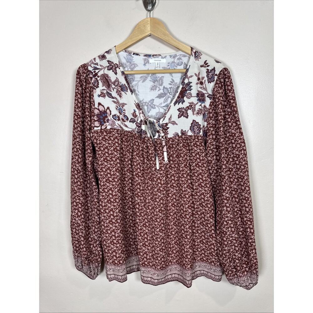 Maurice’s Womens Peasant Blouse Floral Boho Plus Size Xxl Festival Mixed Print